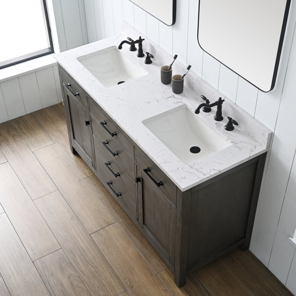 Mercury Row® Atencio 60" Double Bathroom Vanity & Reviews Wayfair